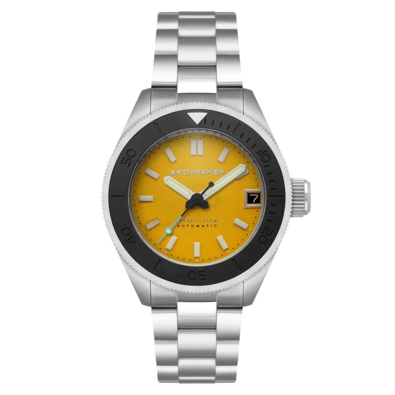 Montre de plongée automatique en acier inoxydable, jaune, argenté - PICCARD AUTOMATIC - SP-5098-44