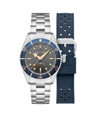 SPENCE 300 AUTOMATIC Stainless Steel Automatic Diver's Watch, Silver, Gun, Blue - SPENCE 300 AUTOMATIC - SP-5097-77