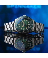 SPENCE 300 AUTOMATIC Stainless Steel Olive Green Silver Automatic Diver's Watch - SP-5097-88