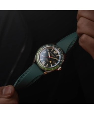 Reloj de buceo automático en acero, verde, plateado - FLEUSS GMT AUTOMATIC - SP-5120-44