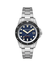 Stainless Steel Automatic Watch, Blue, Silver - CROFT PIONEER AUTOMATIC - SP-5136-33