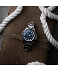 Reloj automático de acero, azul, plateado - CROFT PIONEER AUTOMATIC - SP-5136-33