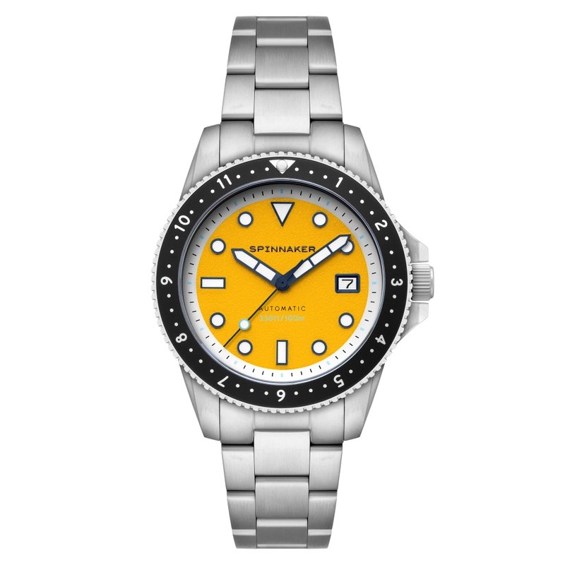 Montre automatique en acier inoxydable, jaune, argenté - CROFT PIONEER AUTOMATIC - SP-5136-77