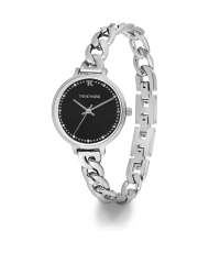 Metal quartz watch, black, silver - Mariette - TM10179-03