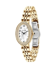 Quartz watch in metal, gold, white, silver - Marguerite - TM10175-02