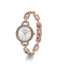 Jeanne - TMRG10148-03 Metal and Stainless Steel Quartz Watch, Rose Gold, Silver