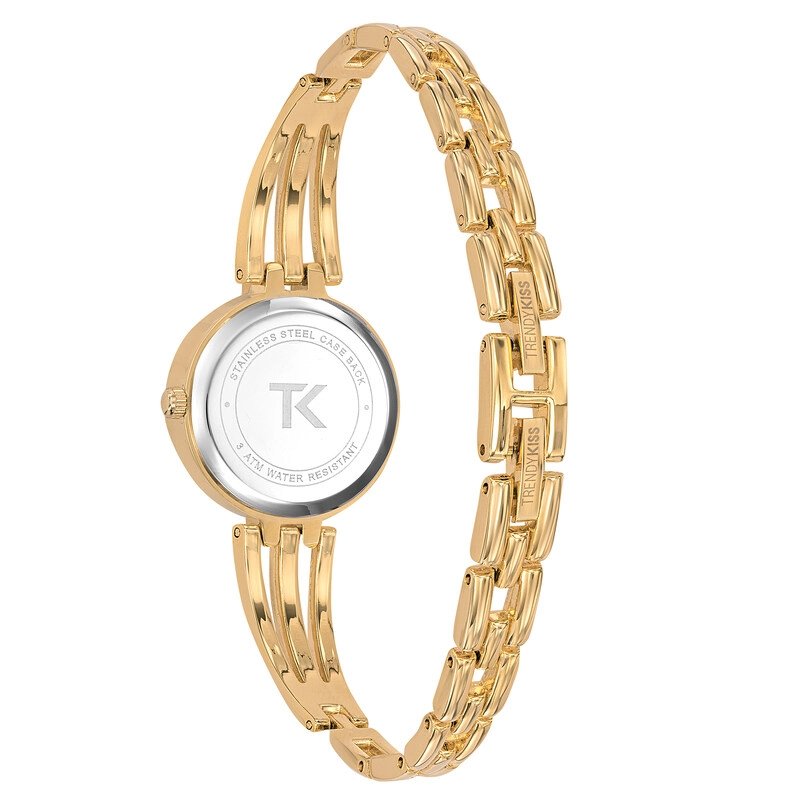 Quartz watch in metal, gold, silver - Marquise - TMG10110-03