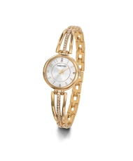 Quartz watch in metal, gold, silver - Marquise - TMG10110-03