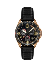 Montre chronographe en acier inoxydable et cuir - P51 MIUSTANG D-DAY 80 LIMITED EDITION - AV-4077-06