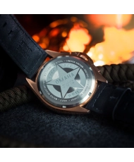 Reloj cronógrafo en acero inoxidable y piel - P51 MIUSTANG D-DAY 80 LIMITED EDITION - AV-4077-06