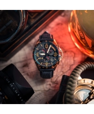 Reloj cronógrafo en acero inoxidable y piel - P51 MIUSTANG D-DAY 80 LIMITED EDITION - AV-4077-06