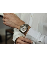 Photo 2 setting in context of this Men's Skeleton Watch in Grey Stainless Steel - HANSOM - EARNSHAW | ES-8241-11