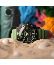 Montre de plongée Automatique en Silicone, Noir, Vert - HULL DIVER AUTOMATIC SPONGEBOB SQUAREPANTS LIMITED EDITION - SP-5147-03
