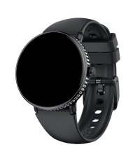 Montre connectée en Silicone, Noir - AMOLED DIAMOND - SW092A