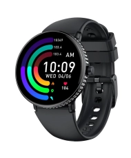 Montre connectée en Silicone, Noir - AMOLED DIAMOND - SW092A