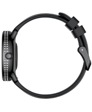 Montre connectée en Silicone, Noir - AMOLED DIAMOND - SW092A