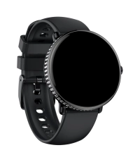 Montre connectée en Silicone, Noir - AMOLED DIAMOND - SW092A