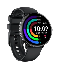 Montre connectée en Silicone, Noir - AMOLED DIAMOND - SW092A