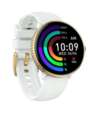 Montre connectée en Silicone, Doré, Noir, Blanc - AMOLED DIAMOND - SW092B