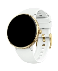 Montre connectée en Silicone, Doré, Noir, Blanc - AMOLED DIAMOND - SW092B