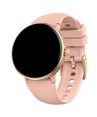 Montre connectée en Silicone, Doré, Rose, Noir - AMOLED DIAMOND - SW092D