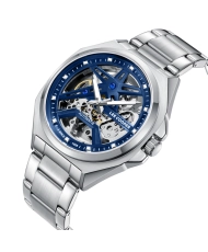 Montre Automatique en Métal, Bleu, Argenté - LC08097.390