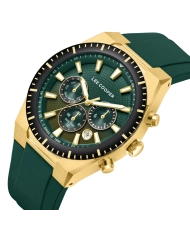 Montre Multifonction en Silicone, Vert, Doré - LC08088.177