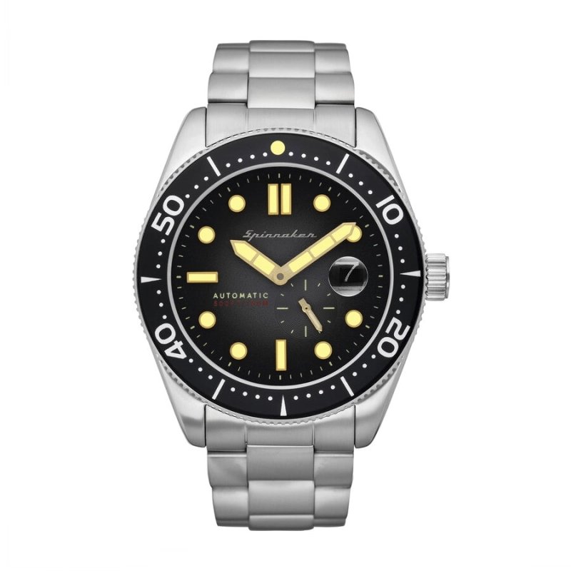 Front photo of this CROFT - SPINNAKER Men's Grey, Black Stainless Steel Watch | SP-5058-22