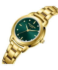 Montre Quartz en Métal, Doré, Vert - LC08024.170