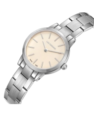 Montre Quartz en Métal, Beige, Argenté - LC08098.310