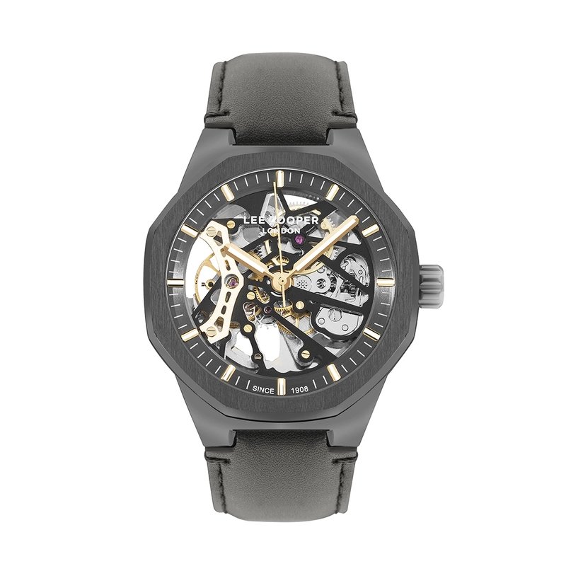 Montre Squelette Automatique en Cuir