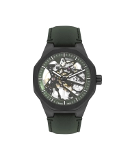 Montre Squelette Automatique en Cuir