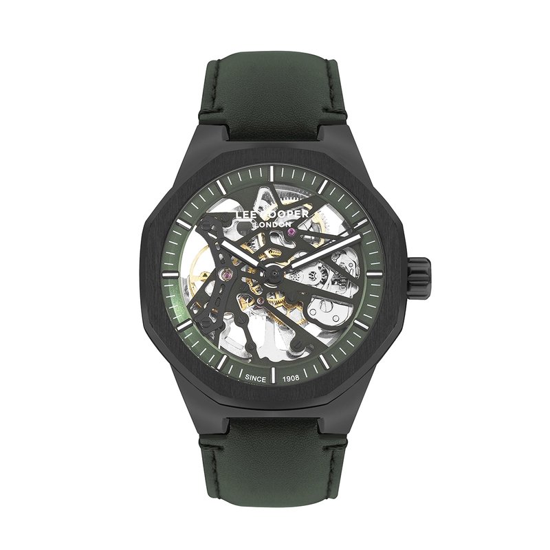 Montre Squelette Automatique en Cuir