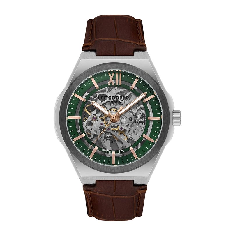 Montre Squelette Automatique en Cuir