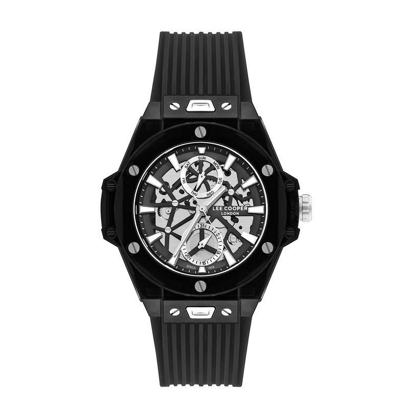 Montre Squelette Multifonction en Silicone