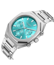 Montre Multifonction en Métal, Argenté, Turquoise - LC08045.300