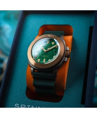 Montre de plongée Automatique en Silicone, Vert, Titane, Bronze - HULL TITANIUM BRONZE AUTOMATIC LAPIDARY - SP-5145-02