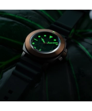 Montre de plongée Automatique en Silicone, Vert, Titane, Bronze - HULL TITANIUM BRONZE AUTOMATIC LAPIDARY - SP-5145-02