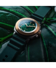 Montre de plongée Automatique en Silicone, Vert, Titane, Bronze - HULL TITANIUM BRONZE AUTOMATIC LAPIDARY - SP-5145-02