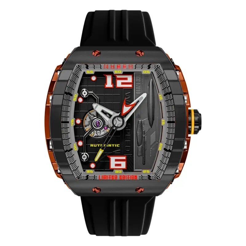 Montre automatique en acier inoxydable et silicone - MAGELLAN AUTOMATIC STAR TREK WARP SPEED LIMITED EDITION - NB-6106-04