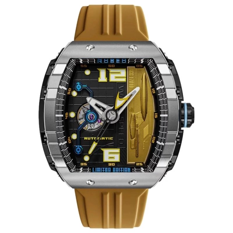 Montre automatique en acier inoxydable et silicone - MAGELLAN AUTOMATIC STAR TREK WARP SPEED LIMITED EDITION - NB-6106-03