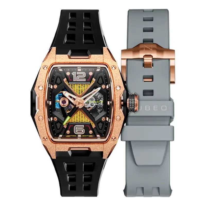 Montre automatique en acier inoxydable et silicone - DAVINCI AUTOMATIC LIMITED EDITION - NB-6078-07