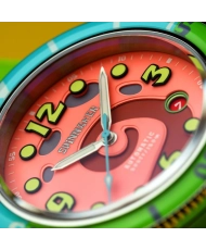 Automatische Taucheruhr aus Silikon, Orange, Silber, Gelb, Orange - FLEUSS AUTOMATIC Pink Gary SPONGEBOB - SP-5151-01