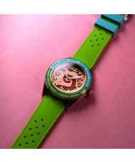 Automatische Taucheruhr aus Silikon, Orange, Silber, Gelb, Orange - FLEUSS AUTOMATIC Pink Gary SPONGEBOB - SP-5151-01