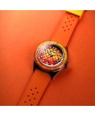 Automatic Silicone Diver's Watch, Orange, Silver, Yellow, Orange - FLEUSS AUTOMATIC SPONGEBOB SQUAREPANTS - SP-5151-04