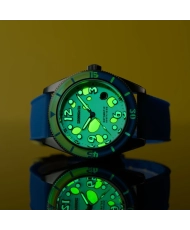 Reloj automático de buceo de silicona, amarillo, plateado y azul - FLEUSS AUTOMATIC SPONGEBOB SQUAREPANTS CONCH ST - SP-5151-03