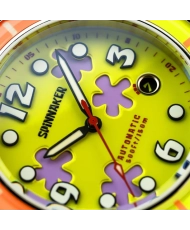 Reloj de buceo automático de silicona, plateado, rosa y verde - FLEUSS AUTOMATIC SPONGEBOB SQUAREPANTS CONCH ST - SP-5151-02