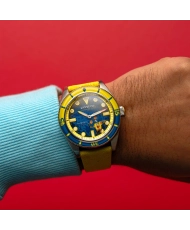 Montre de plongée Automatique en Nylon, Bleu, Jaune - FLEUSS AUTOMATIC DIVER SPONGEBOB LIMITED EDITION - SP-5160-01