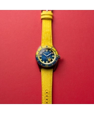 Automatische Nylon-Taucheruhr, Blau, Gelb - FLEUSS AUTOMATIC DIVER SPONGEBOB LIMITED EDITION - SP-5160-01