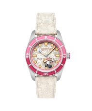 Automatic Nylon Diver Watch, White, Pink - FLEUSS AUTOMATIC DIVER SPONGEBOB LIMITED EDITION - SP-5160-03